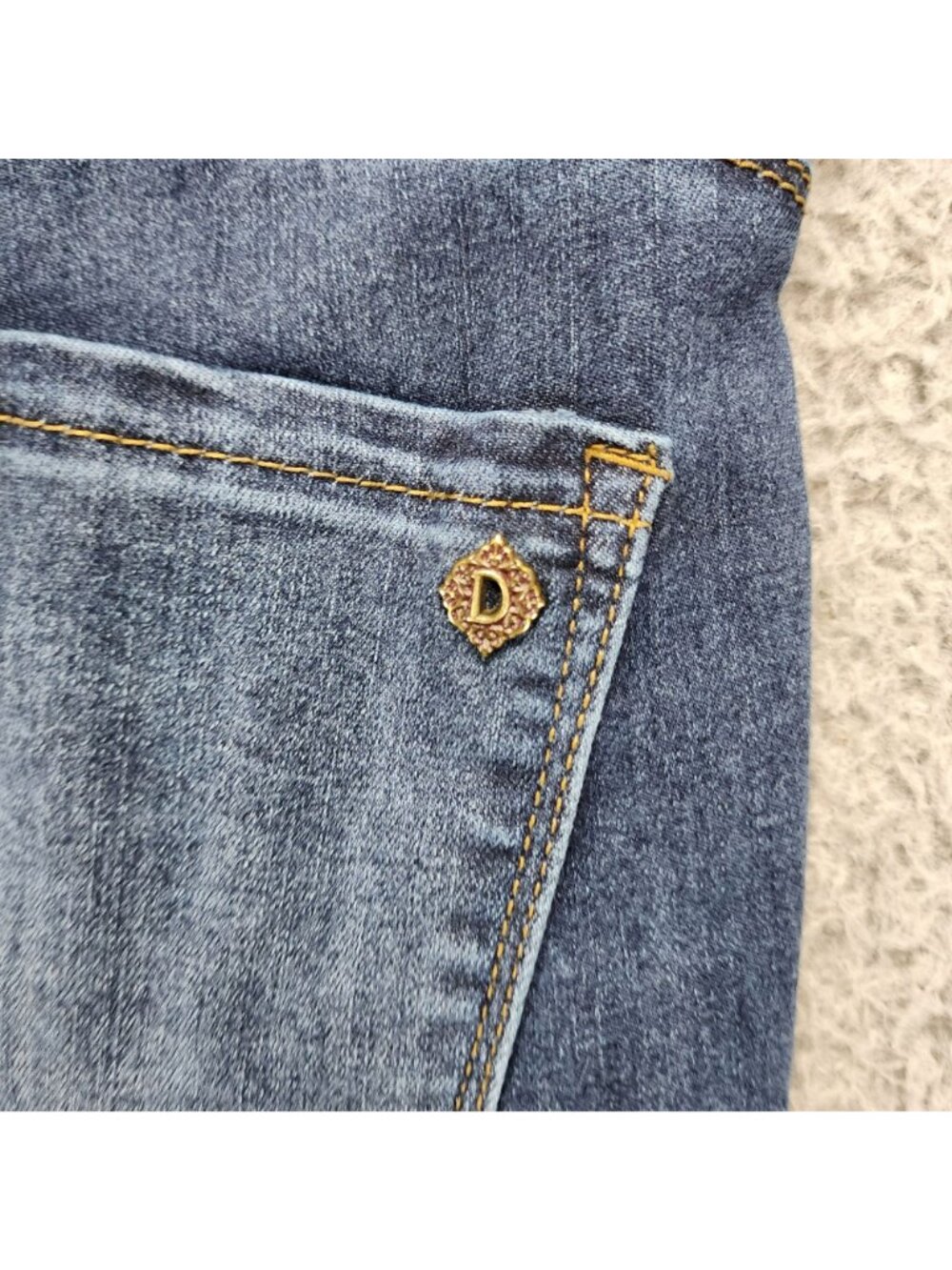 Democracy Jeans Womens 6 Blue Stretch Denim Skinny - Picture 10 of 14